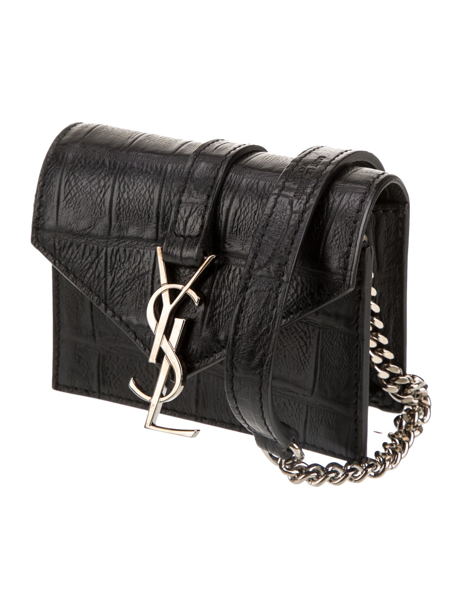 Saint Laurent Embossed Leather Crossbody Bag